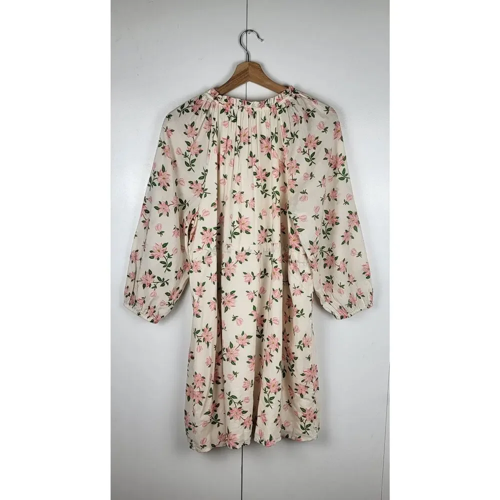 Draper James Kellie Babydoll in Floral Magnolia Dress w/ Billowing Sleeves | L - Picture 10 of 15